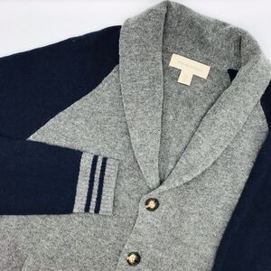 Frederick Anderson Copenhagen Sweater Lambs Wool Blend Cardigan Gray Blue Men L